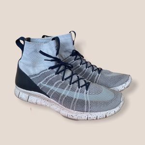 NIKE FREE FLYKNIT MERCURIAL GRAY WHITE BLACK